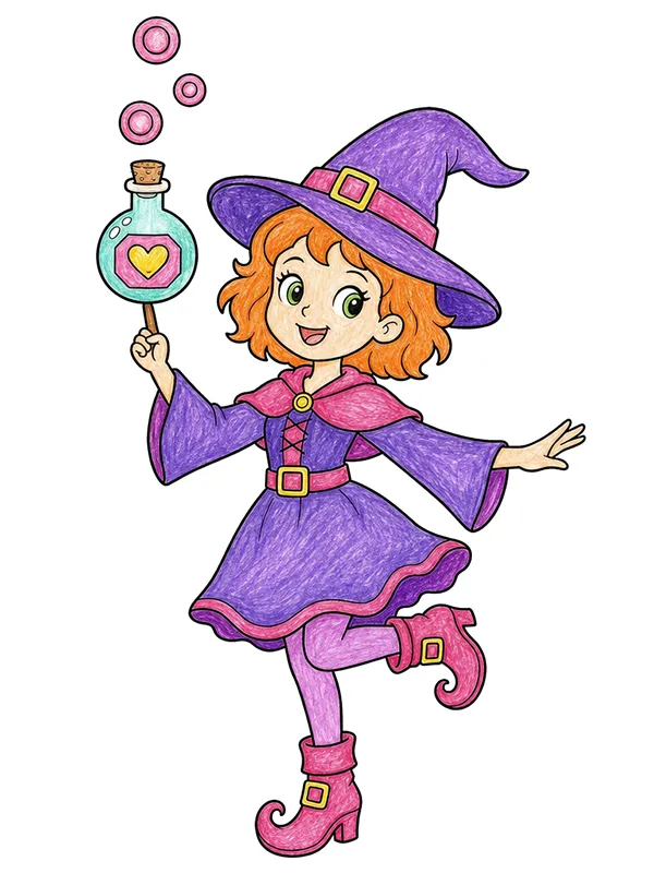 Witch Coloring Pages